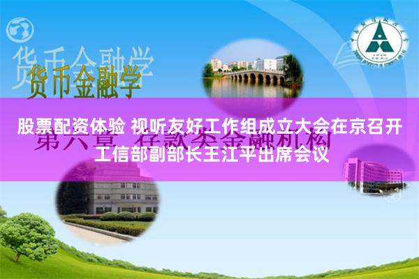 股票配资体验 视听友好工作组成立大会在京召开 工信部副部长王江平出席会议